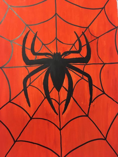 Spiderman Logo Painting, Small Spider Man Drawing, Spiderman Art Easy, Spider Painting Easy, Marvel Art Drawings Sketch Easy, Spiderman Canvas Painting Easy, Marvel Paintings Easy, Spiderman Logo Drawing, Marvel Painting Canvases