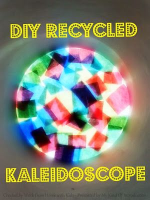 My Kind Of Introduction: #DIY Recycled Kaleidoscope - Kids Craft Diy Kaleidoscope, Mercury Glass Diy, Recycled Crafts Kids, Paper Plate Crafts For Kids, Stem Crafts, Valentines Day Activities, Diy Recycle, Presents For Kids, Preschool Activity