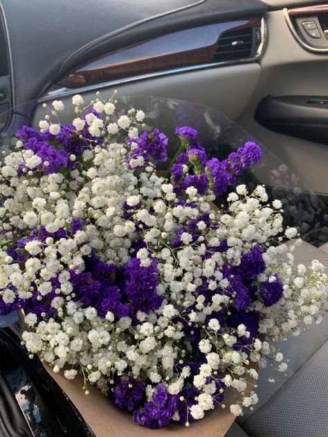 Purple, Flowers, White