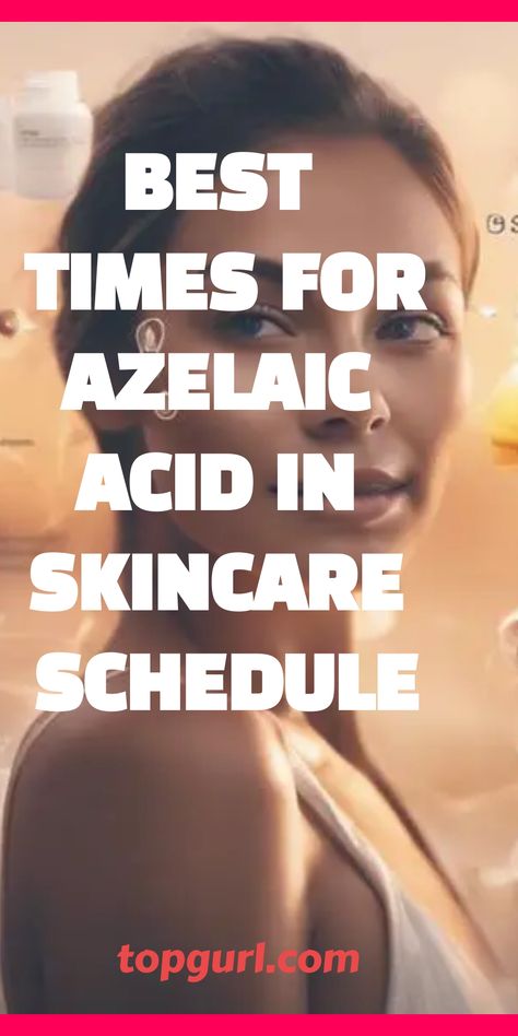 Enhance your skincare routine by incorporating azelaic acid. Learn how to make the most out of its benefits and achieve radiant skin. Unlock the secret to glowing, healthy-looking skin through the power of azelaic acid. Elevate your skincare game with this powerful ingredient and experience transformative results like never before. Invest in your skin's health and beauty by including azelaic acid in your daily regimen - you won't be disappointed! Azelaic Acid Benefits, Azaleic Acid, Skincare Schedule, Facial Routines, Best Toner, Face Care Routine, Skincare Routines, Azelaic Acid, Makeup Quotes