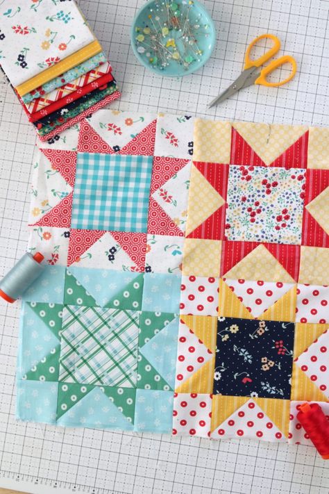 Country Fair Quilt Pattern, Sawtooth Star Block, 5” Quilt Blocks, Star Quilt Blocks Easy, Patchwork Star Pattern, 2 Inch Square Quilt Patterns, Sawtooth Star Quilt Pattern, Star Blocks For Quilts, Traditional Quilt Block Patterns