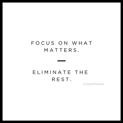 To-do list out of control? Can’t keep up with your growing biz? Learn how to get hyper-focused on what matters most in this MarieTV Live Call-In show. You can scale your business without getting bogged down by juggling competing priorities. Here’s how you make it happen. #howtoprioritize #focusonwhatmatters #priorities #timemanagement #focus #MarieTV #marieforleo Focus On Urself Quotes, Focus On Good Things Quotes, Focus On What Matters Quote, How To Focus On Yourself, Quotes About Focus, Minimalism Mindset, Focusing On Yourself Quotes, Focus Quotes, How To Focus