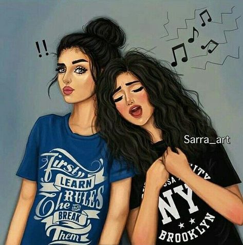 Sarra Art, Friends Sketch, Best Friend Drawings, Girly M, Bff Drawings, Friend Cartoon, Drawings Of Friends