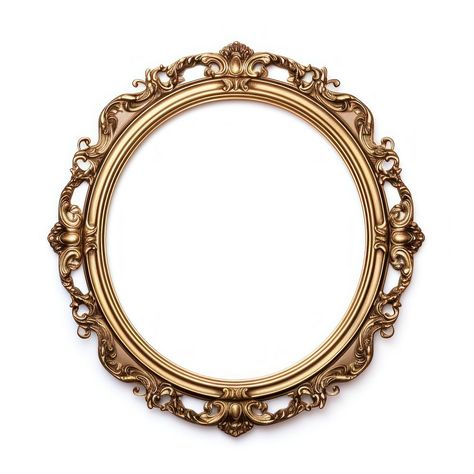 Moon jewelry locket frame. | premium image by rawpixel.com Vintage Circle Frame, Circle Frame Aesthetic, Rentry Recourses, Journal Aesthetics, Vintage Gold Mirror, Frames Design Graphic, Dress Reference, Frames Design, Victorian Frame