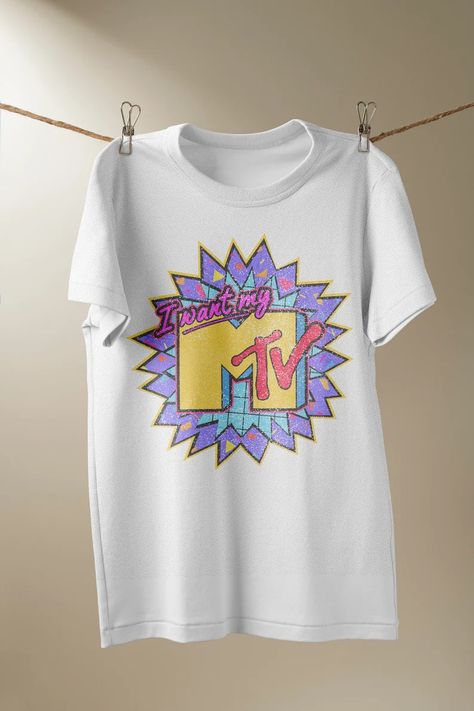 90s Cup Design, 90s Tshirt Design, Retro Tshirt Design, 90s Shirts Graphic Tees, 90s Svg, 90s Themed Outfits, 80s Tshirts, Mtv Logo, School Shirt Designs