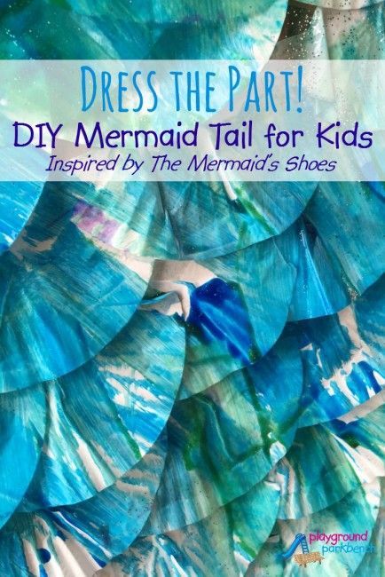 DIY Mermaid Tail for Kids Inspired by The Mermaid's Shoes - An easy craft for kids, using basic materials that leaves them with something wearable for imaginative play! Diy Mermaid Tail For Kids, Mermaid Costume Kids, Homemade Mermaid Costumes, Diy Mermaid Tail, Mermaid Tail Costume, Mermaid Costume Diy, Mermaid Tail Pattern, Easy Craft For Kids, Girls Mermaid Tail