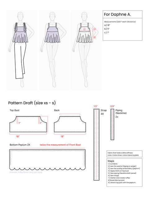 Cute and easy babydoll top (empire waist) Diy Babydoll Top, Babydoll Top Pattern, Diy Babydoll, Top Pattern Sewing, Empire Waist Tops, Sewing Projects Clothes, Sewing 101, Top Sewing Pattern, Diy Sewing Clothes