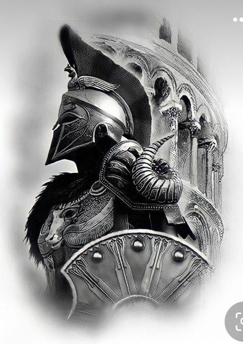 250+ Spartan Tattoos Designs and Ideas (2023) - TattoosBoyGirl Spartan Tattoos, Tattoos For Guys Forearm, Spartan Helmet Tattoo, Ancient Greek Design, Sparta Tattoo, Tattoo Espalda, Greek God Tattoo, Shield Tattoo, Roman Tattoo