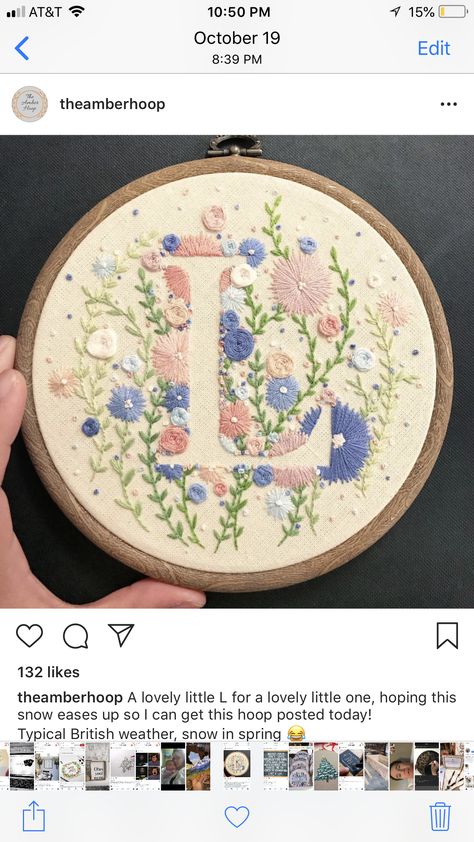 Embroidery Letter Designs, Alphabet Embroidery Patterns Letters, Letter Embroidery Patterns, Embroidery Initials Letters, Embroidery Letters Patterns, Floral Letter Embroidery, L Embroidery, Initial Embroidery, Embroidery Stitches Beginner