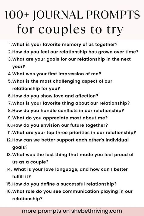 Couples Journal Prompts Dig Deeper Questions, Romance Journal Prompts, Journal Prompts For Boyfriend, Couple Journaling Ideas, Journal Prompts About Family, Journal Prompts For Future Husband, Shared Journal With Boyfriend, Journaling For Couples, Journal Prompts For Relationship Problems