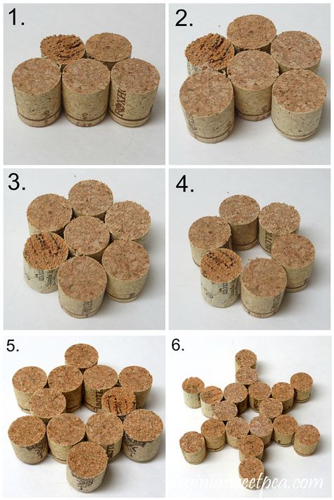 Wine Cork Snowflake, Wine Cork Crafts Christmas, Cork Crafts Christmas, Cork Christmas Trees, Wine Cork Wreath, Wine Cork Diy Crafts, Wine Cork Projects, Wine Cork Ornaments, Cork Crafts Diy