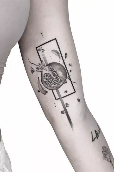 126+ Pomegranate Tattoo Ideas In 2021 – Meanings, Designs, And More Patchwork, Renesance Tattoo, Pomegranate Tattoo, Hades Tattoo, Persian Tattoo, Tattoo Catalog, Boho Tattoos, Unique Tattoo Designs, Diy Tattoo