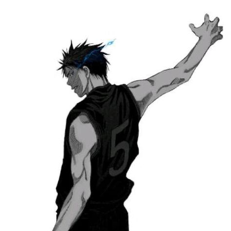 Aomine Daiki, No Basket, Basketball Player, Kuroko No Basket, Basketball, Black And White, Black