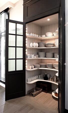 Grand Kitchen, Desain Pantry, Pantry Design, French Door, Style At Home, Kitchen Pantry, Design Case, Home Fashion, Dream Kitchen