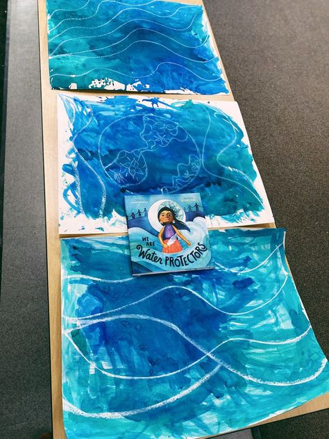 Invitation to Paint We Are the Water Protectors Math Water Activities Preschool, Water Curriculum Preschool, Water Art Activities Preschool, We Are Water Protectors, Water Crafts Preschool, Water Conservation Activities, Water Safety Activities, Water Theme Preschool, Water Activities Preschool