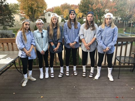 frat boy halloween costume #fratboy #fratboycostume #groupcostumes #halloween2017 Diy Frat Boy Costume, Frat Boy Costumes For Women, Frat Spirit Day Outfit, Frat Outfits Spirit Week, Frat Boy Football Theme, Frat Boy Costume Spirit Week, Frat Boy Dress Up Day, Frat Football Theme Outfit, Frat Boy Costume For Girls Outfit