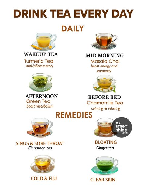 Tea Infographic, Health Benefits Of Tea, Best Foods For Skin, Benefits Of Tea, Herbal Remedies Recipes, Healing Tea, Energy Tea, Healthy Plan, Drink Recipes Nonalcoholic