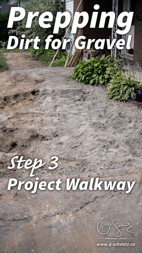 Prepping dirt for gravel is a step you don’t want to skip for a DIY walkway. By making sure everything is deep & level now, you’ll avoid future headaches. Diy Walkway, Gravel Walkway, Wood Walkway, Building Raised Garden Beds, Front Walkway, Driveway Landscaping, Home Design Diy, Side Garden, Backyard Projects