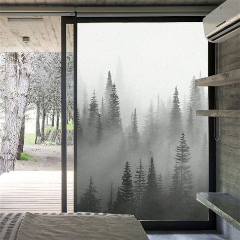 Frosted Glass Sticker, Adhesive Window Film, Frosted Window Film, Decorative Window Film, Glass Sticker, Frosted Windows, Privacy Film, Window Privacy, Foggy Forest