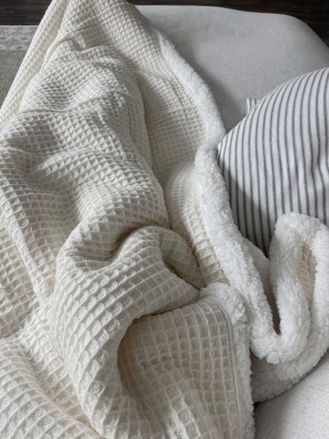 Pottery Barn cozy throw blanket Cozy Blanket Aesthetic, Aesthetic Pottery, Blanket Aesthetic, Cozy Throw Blanket, Cozy Throws, Cozy Blankets, Pottery Barn, Throw Blanket, Apartment