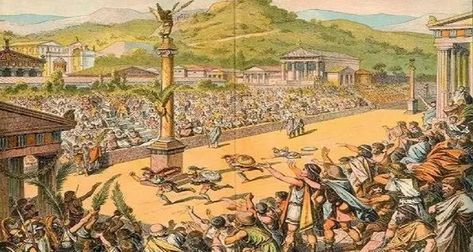 In the month before the ancient Olympics, no wars were permitted so spectators could travel from across Greece unharmed. Ancient Greece Olympics, Ancient Olympic Games, France Winter, Ancient Olympics, Ancient Olympia, Olympic Flame, Olympic Sports, Ancient Egyptian Art, Winter Games