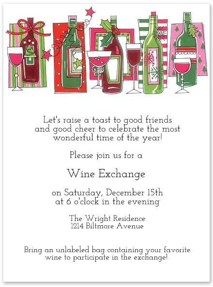 Wine Exchange Party This could be a new Christmas Tradition at your house! Start your WinePoynt profiles and share lists with your friends, so that you know what to get them! Wine Exchange Party, Wrap A Bottle, Wine Exchange, Ladies Christmas Party, Swap Party, Favorite Things Party, Cookie Exchange Party, White Elephant Party, Wine And Cheese Party