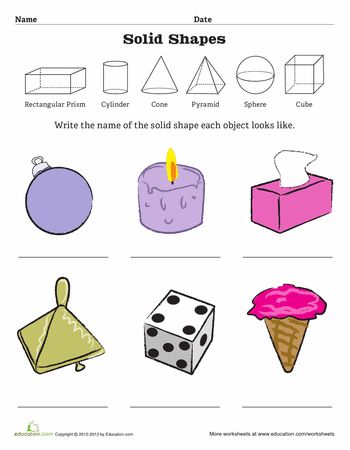 Worksheets: Geometric Solid Shapes Solid Shapes Worksheet, Alt Ideas, Multiplication Fun, Teaching Geometry, Shapes Kindergarten, 3rd Grade Math Worksheets, Geometry Worksheets, Teacher Toolkit, Math Vocabulary