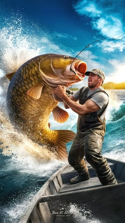 Fishing Tattoo Design, Pike Art, Canada Tattoo, Common Carp, Fly Fishing Art, Fishing Design, Fishing 101, Action Photos, Dynamic Action