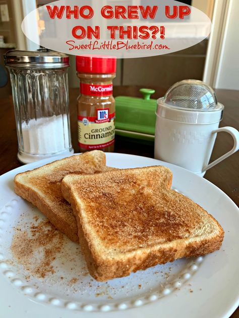 CINNAMON SUGAR TOAST(PERFECT CINNAMON & SUGAR MIXTURE) Toast smothered in butter and sprinkled with a generous amount of cinnamon sugar. A quick and easy, budget friendly, go-to treat cherished for generations. Quiche, Cinnamon Toast Recipe, Cinnamon Sugar Bread, Cinnamon Sugar Toast, Brunch Foods, Yummy Bites, Sugar Bread, Breakfast Board, Easy Budget