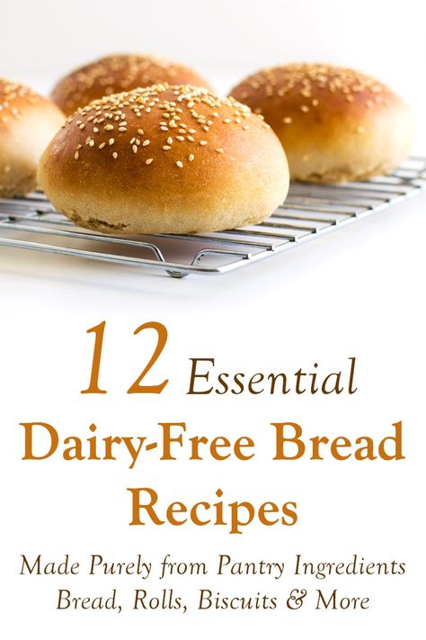 12 Key Dairy-Free Bread Recipes made from Your Pantry Gluten Free Bread Rolls, Dinner Dairy Free, Fluffy Recipe, Dairy Free Biscuits, Whole Wheat Bread Recipe, Dairy Free Bread, Vegan Pumpkin Bread, Cheese Alternatives, Butternut Squash Puree