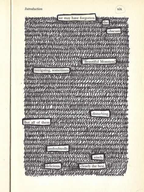 Visual Poetry Art, Blackout Book, Erasure Poetry, Blackout Poetry Art, Found Poem, Blackout Poems, Found Poetry, Poetry Journal, Book Page Art