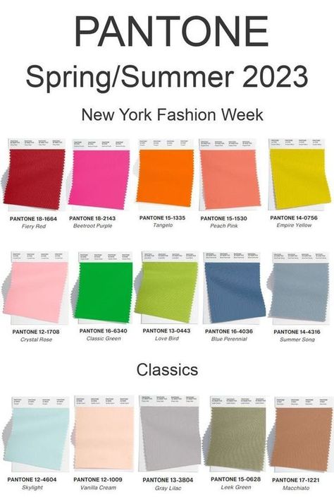 color pastels NYFW Pantone Spring Summer 2023, Summer Pantone, New York Fashion Week 2023, Contrast Outfit, Summer Color Trends, Pink Nail Colors, Fashion Week 2023, Color Pantone, Fashion Week Trends