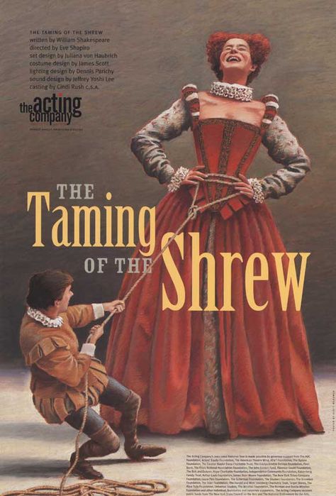 Never cared for this one. Not exactly a feminist work. Broadway Poster, The Taming Of The Shrew, Taming Of The Shrew, Shakespeare Words, Teaching Theatre, Broadway Posters, Feminist Theory, Academic Essay Writing, Essay Contests