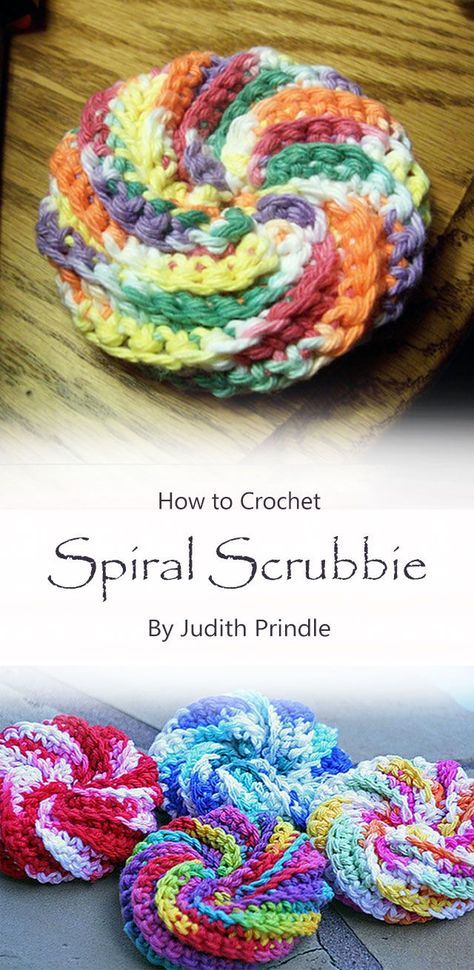 Scrubby Yarn Crochet Patterns, Scrubby Yarn Crochet, Spiral Crochet Pattern, Scrubbies Crochet, Scrubbies Crochet Pattern, Scrubby Yarn, Spiral Crochet, Crochet Scrubbies, Design Kitchen Ideas