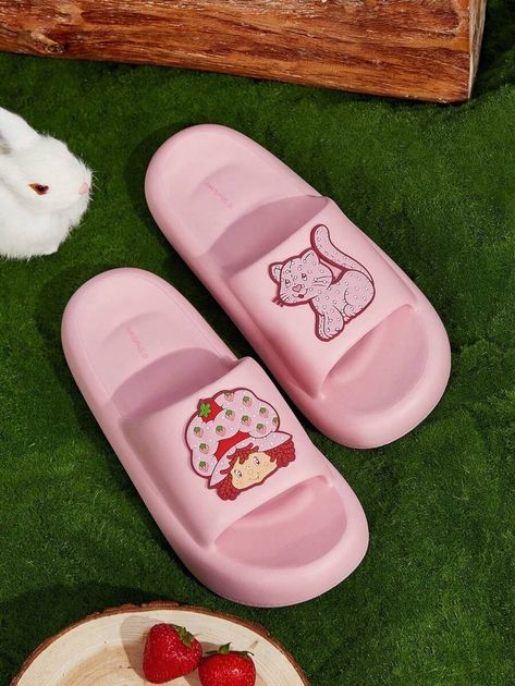 Strawberry Shortcake X SHEIN Women EVA Slippers With Cute Cat Design, Lightweight For Outdoor, Indoor & Bathroom Use | SHEIN USA Shein Women, Cute Cat Design, Women Slides, Style Preppy, Electronic Toys, Outdoor Indoor, Strawberry Shortcake, Cat Design, Maternity Bag