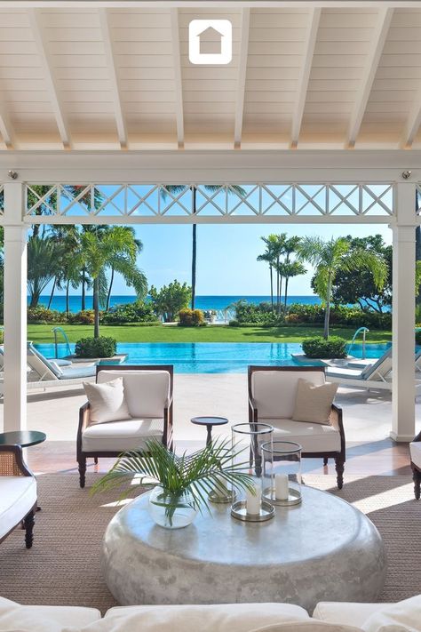 The Great House Barbados, Caribbean Villas Luxury, Carribean Home Interiors, Bahama Style House, Carribean House Interior, Island Homes Caribbean, Island House Tropical, Caribbean Homes Interiors, Caribbean House Design