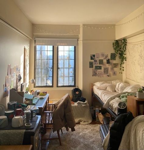 college dorm room ideas college dorm room ideas  aesthetic college dorm room ideas  for guys college dorm room ideas  cozy college dorm room ideas  freshman year Raised Dorm Bed, Oxford Dorm Room, Suite Dorm Room Ideas, College Dorm Room Ideas Aesthetic Cozy, Shared Apartment Ideas, Big Dorm Room, Uni Bedroom Ideas, Uni Dorm Aesthetic, Academia Dorm Room