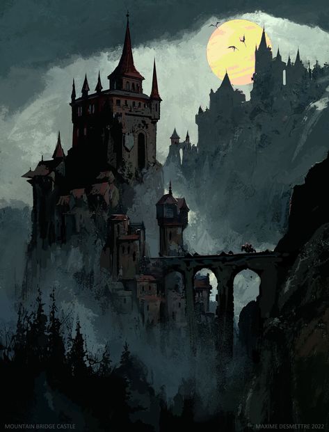 Dark Concept Art, Dark Fantasy Wallpaper, Hyrule Castle, Fantasy Realm, Fantasy Wallpaper, Dark Fantasy Artwork, Dark Castle, Gothic Castle, Art Skills