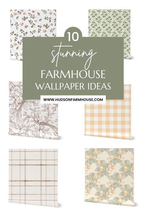 Transform your home with the elegant charm of farmhouse wallpaper. Our blog takes you on a journey through the best of Spoonflower's collection, including stunning floral and removable options. Learn how to blend these wallpapers into your decor for a touch of rustic beauty. Visit our blog now for creative ideas and start your home makeover today Modern Farmhouse Wallpaper Dining Room, Farmhouse Style Wallpaper, Farmhouse Wallpaper Kitchen, Farmhouse Wallpaper Ideas, Farmhouse Dining Room Wallpaper, Kitchens With Wallpaper, Wallpaper Farmhouse Style, Wallpaper Kitchen Ideas, Kitchen Wallpaper Ideas Accent Wall