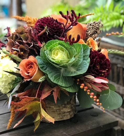 Autumn Floral Arrangement Demonstration | Darien Library Autumn Arrangements Floral Design, Making Floral Arrangements, Harvest Flower Arrangements, Autumn Flower Arrangements, Thanksgiving Floral Arrangements, Fall Floral Centerpieces, Floral Design Business, 80th Birthday Decorations, Fall Floral Decor