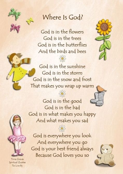 Rhyming Poems For Kids, Where Is God, Spiritual Poems, Poems About School, Simple Poems, Rhyming Poems, Christian Poems, Kids Poems, Inspirational Poems