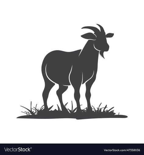 Goat Side View, Goat Icon, Goat Vector, Goat Png, Animal Logo Design, Pet Logo Design, Goat Farming, Animal Logo, The Grass