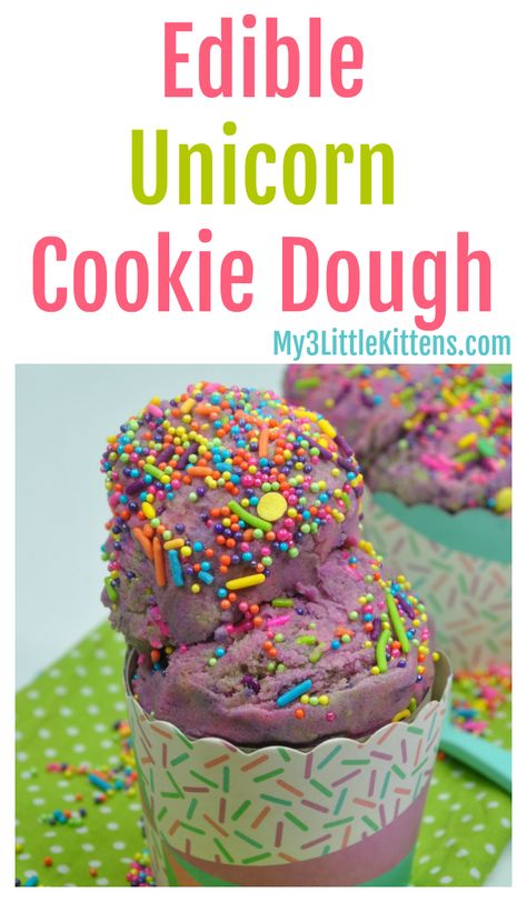 I recently made my Rainbow Unicorn Donuts and they turned out fabulously! To continue the awesome unicorn recipes, I went with Edible Unicorn Cookie Dough. It is not only delicious, but a treat to the eyes! Unicorn Messy Play, Unicorn Sensory Play, Diy Edible Playdough, Homemade Playdoh Recipe, Unicorn Playdough, Edible Playdoh, Edible Play Dough, Edible Play Dough Recipe, Easy Playdough Recipe