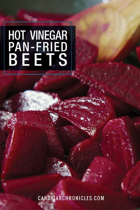 STOP roasting beets! And don't bother pickling them. I have your new favourite recipe right here! And all it takes is two ingredients!! Hot Vinegar Pan-Fried Beets are the only recipe you will ever need. Boiled and then pan-fried and finished with a dri Recipes For Canned Beets, Canned Beet Recipes Side Dishes, Canned Beets Recipe Side Dishes, How To Prepare Fresh Beets, Can Beets Recipe Ideas, Red Beets Recipe Side Dishes, Canned Beets Recipe How To Use, Canned Red Beets Recipe, Boiled Beets Recipe