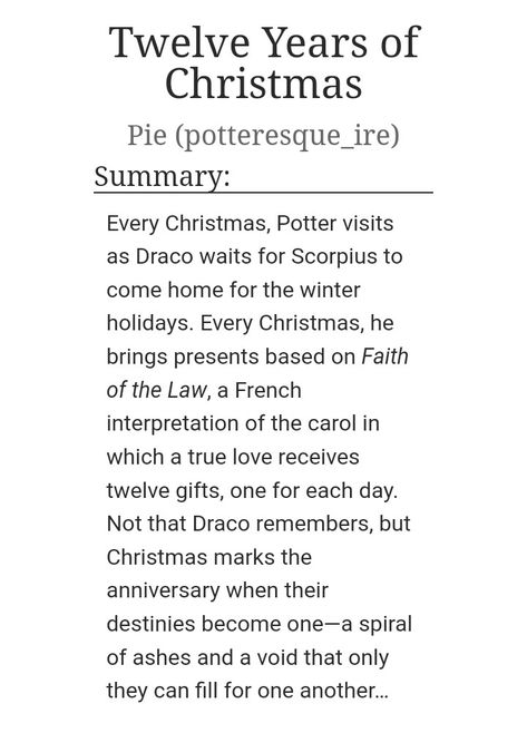 Drarry Christmas, Fic Recs, Christmas Pie, Winter Holidays, Destiny, True Love, Bring It On, Christmas, Quick Saves