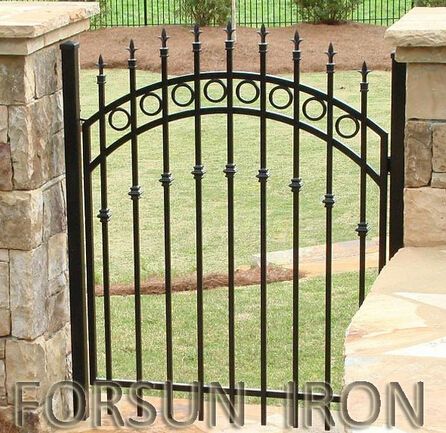 Small wrought iron gate walkway gate