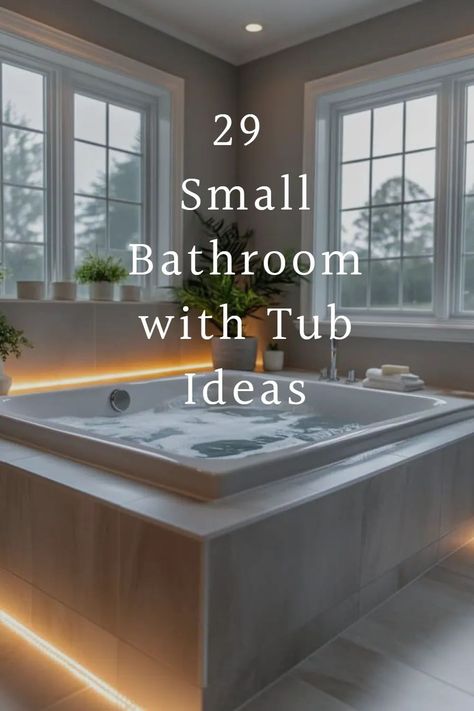 Yes, you can have a bathtub in a small bathroom! From space-saving tubs to creative layouts, check out these dreamy ideas to make the most of every inch. Jetted Tub Bathroom, Drop In Tub Surround Tile, Small Bathroom With Tub Ideas, Bathroom With Tub Ideas, Bedroom With Bathtub, Small Bathroom With Tub, Tile Tub Surround, Marble Tub, Modern Tub