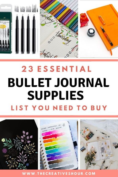 Are you starting bullet journaling? Wondering where and what supplies to buy? Worry not! Today I will help you in lifting the heavyweight of choosing the right bullet journal items for bullet journaling. Click here for a more inspiring bullet journal supplies list, organization bullet journal supplies, bullet journal supplies pens, bullet journal products supplies, bullet journal storage supplies, bullet journal supplies for beginners. Bullet Journal Supplies List, Journal Products, Journal Storage, Journal Items, List Organization, Bullet Journal Supplies, Bullet Journal Accessories, Journal Accessories, Organization Bullet Journal