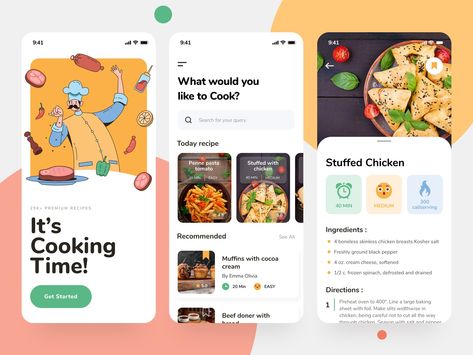 Restaurant App, Recipe Web, Recipe App, Cooking App, App Design Inspiration, Ui Design Inspiration, Cooking Recipe, App Ui Design, Web App Design