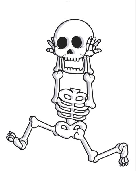 Drawing A Skeleton, Skeleton Drawing Easy, Skeleton Cartoon, Indoor Halloween Decor, Indoor Halloween Decorations, Gold Halloween, Skeleton Drawings, Cute Skeleton, Skeleton Art